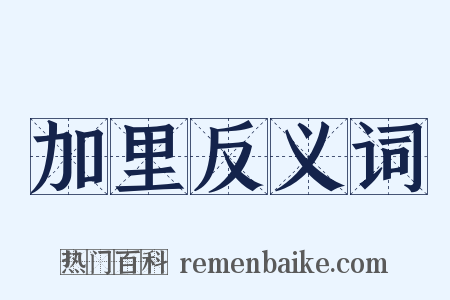 加里反义词是什么意思的图片